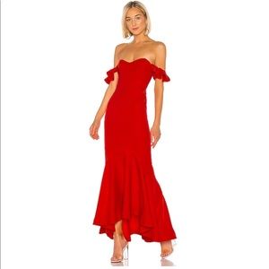 NWT Lovers + Friends Lolita Gown from Revolve in Fiery Red W discounted shipping